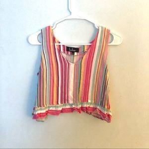 Lulus Cropped Multi Color Tank Top Small
